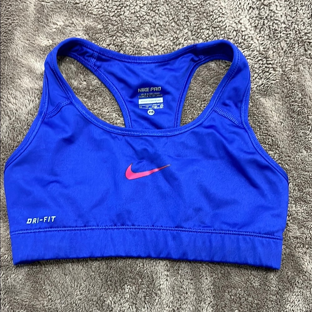 Nike Blue Dri-FIT Sports Bra Racerback